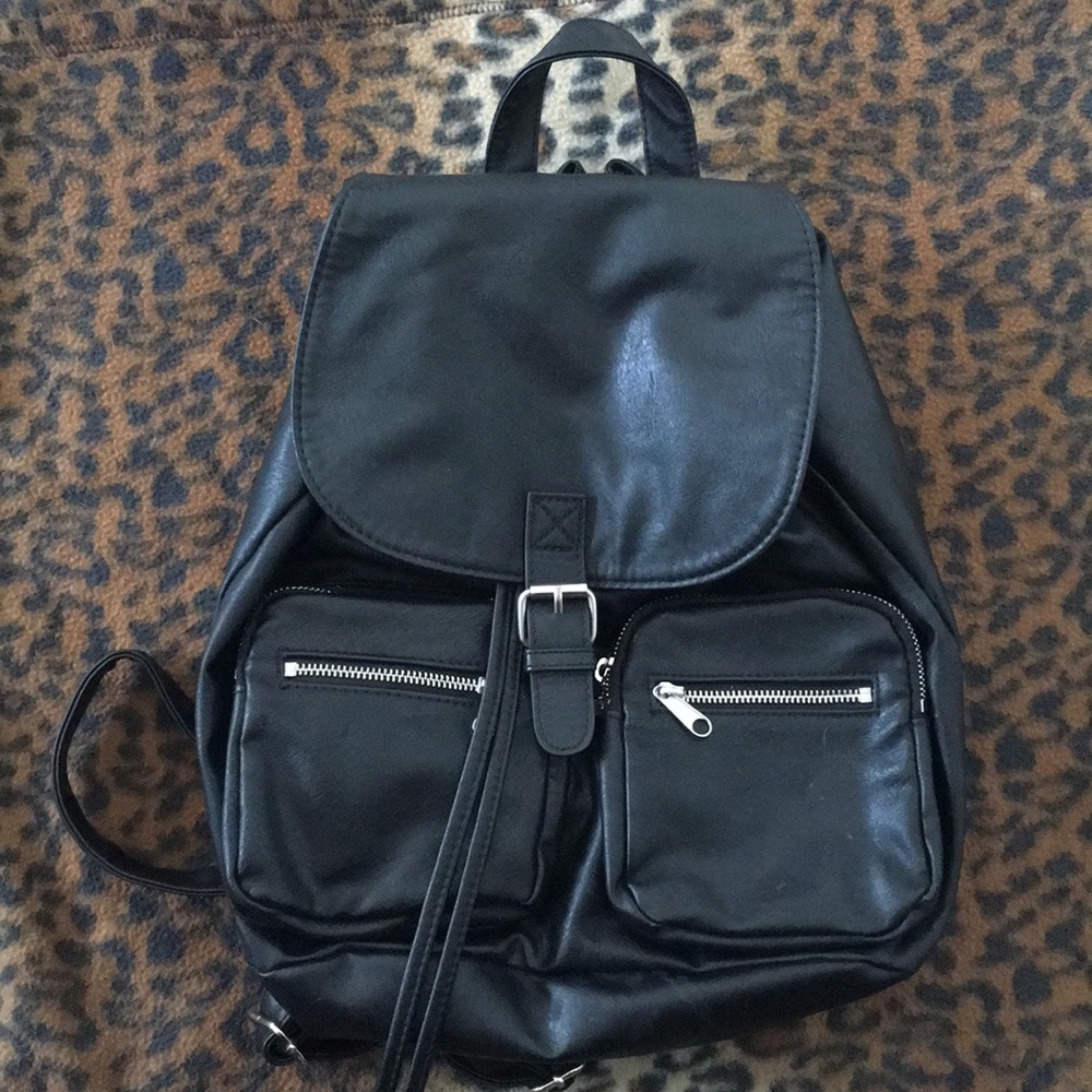 H&M black backpack purse